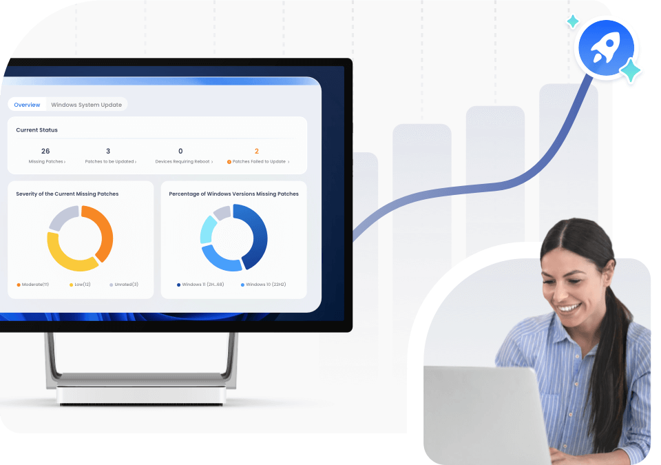 Informes visuales de parches de AirDroid Business