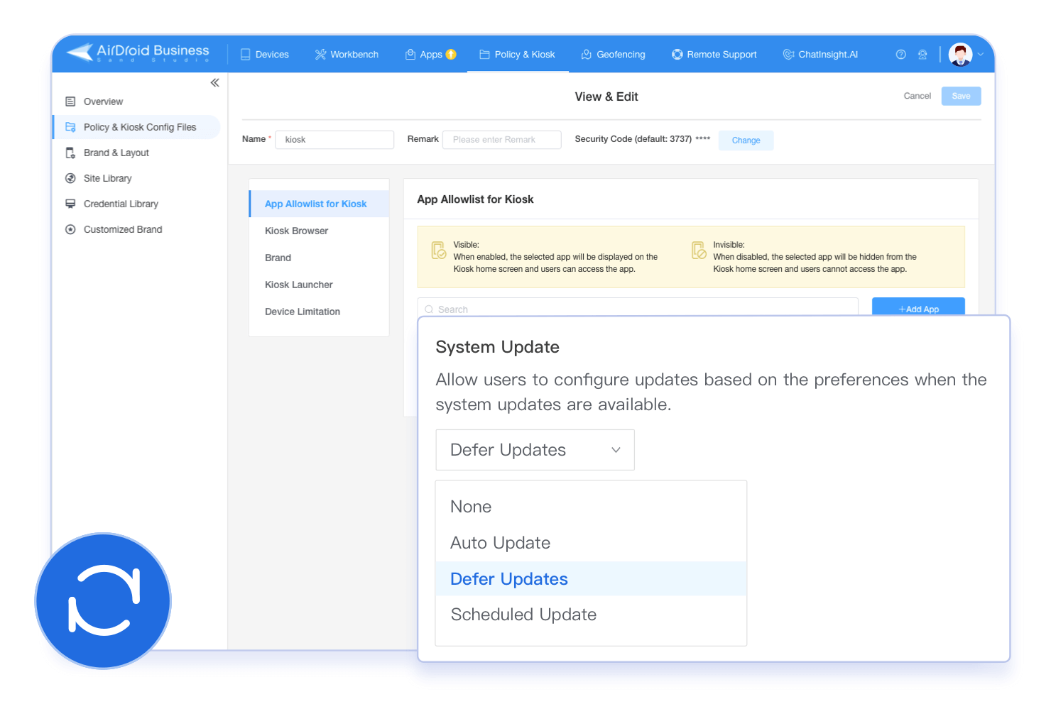 Actualizaciones controladas del sistema operativo