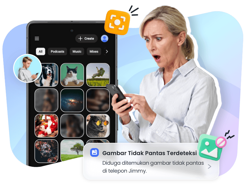 Gunakan AirDroid Parental Control untuk mendeteksi gambar tidak pantas