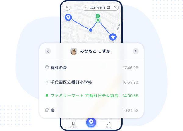 ルートに沿って曲がった場所や立ち寄った場所のすべてを確認しましょう