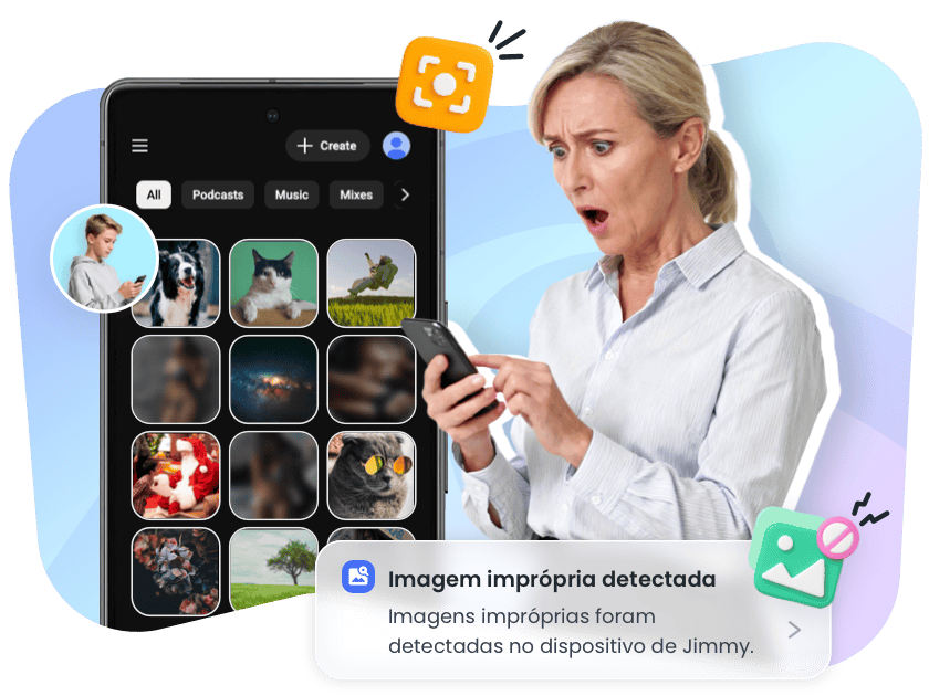 Use o AirDroid Parental Control para detectar imagens inadequadas