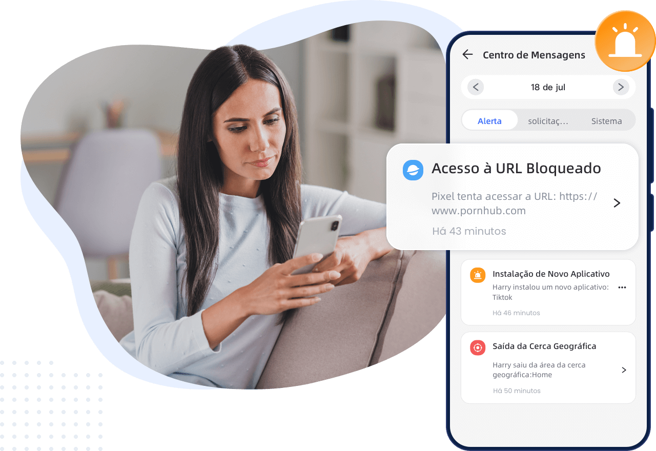 O AirDroid Parental Control pode receber alertas de visitas a URLs limitados