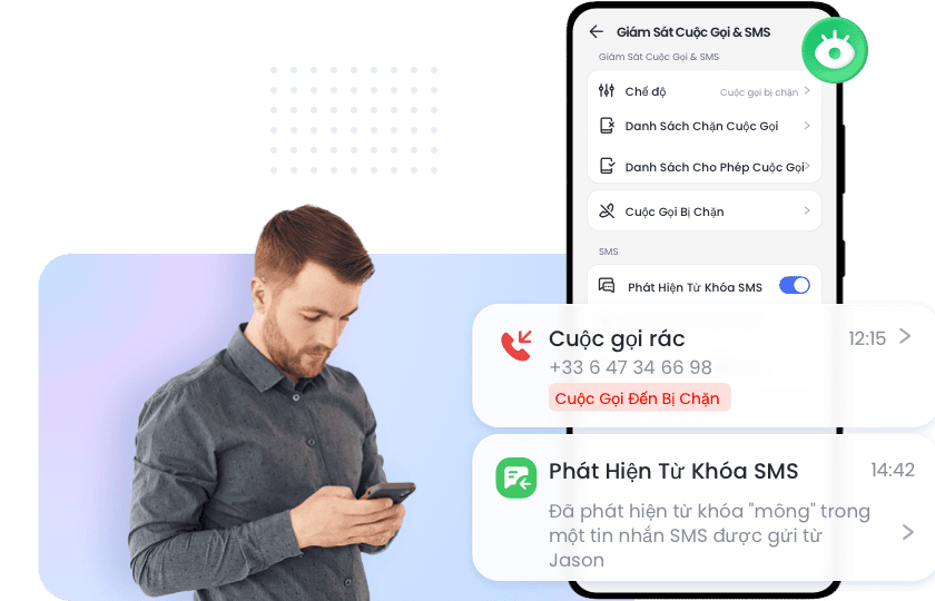 Giám sát Cuộc gọi & SMS để an toàn liên lạc