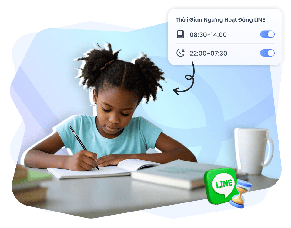 Quản lý thời gian sử dụng LINE